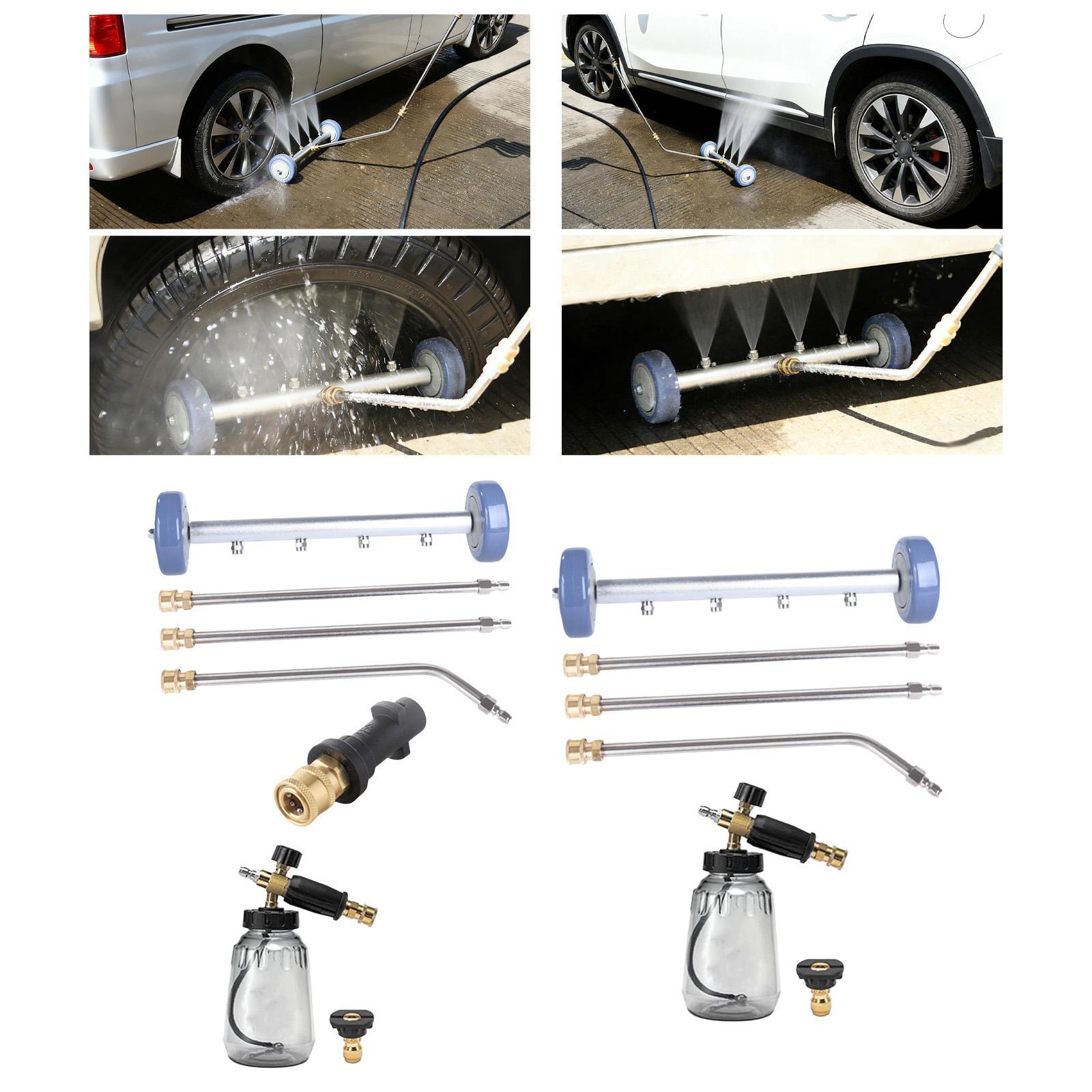 

Power Washer Undercarriage Cleaning Water Broom 1/4 Quick Connect Foam Blaster for Car Wash Machine Patio Sidewalk Without K Connector