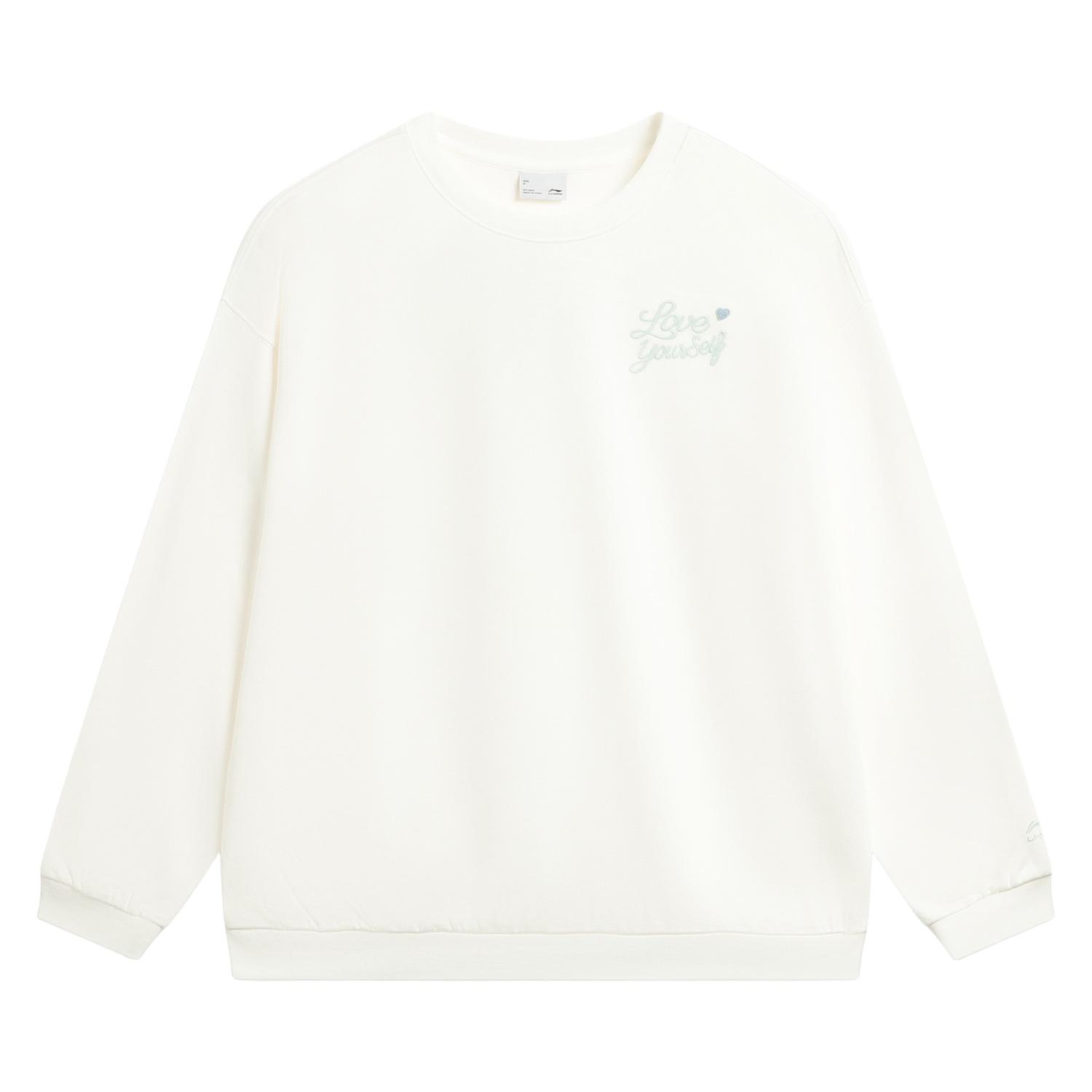 

Li Ning Sports Lifestyle Series Round Neck Logo Sweatshirt Women sweatshirt AWDW640-1 2XL