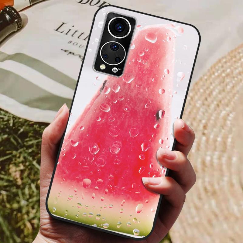 For ZTE Axon 30 5G Case Axon30 Cool Painted Silicone TPU Soft Cover for ZTE Axon 30 30S Cases Black Protective Phone Shells