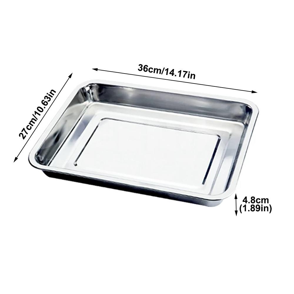 Rectangle Stainless Steel Tea Tray For Home Office Teahouse Restaurant Japanese Style Serving Platter Kitchen Bar