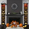 Party Atmosphere Decoration Halloween Porch Sign Banner, Pumpkin Ghost Awning Hanging Wall Supplies Door Decoration, Front Wreath Banner Yard