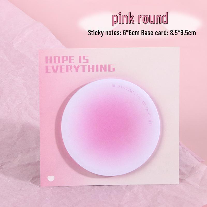 Colorful Irregular Heart Gradient Sticky Notes - Self-Adhesive Halo Blush Memo Paper