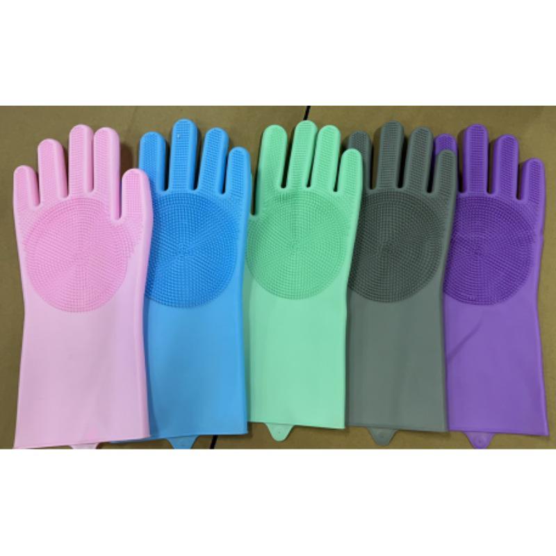 Silicone Dishwashing Gloves for Men & Women - Household and Kitchen Cleaning Gloves