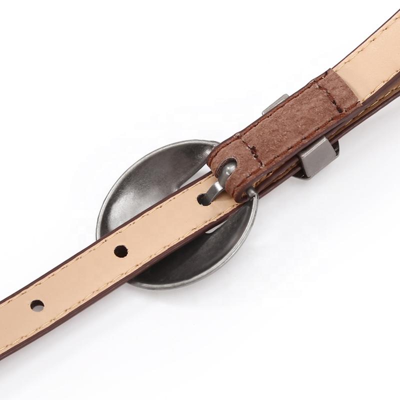 Pu Women's Fashionable Alloy Buckle Leather Formal Belt With Other Clothing Accessories