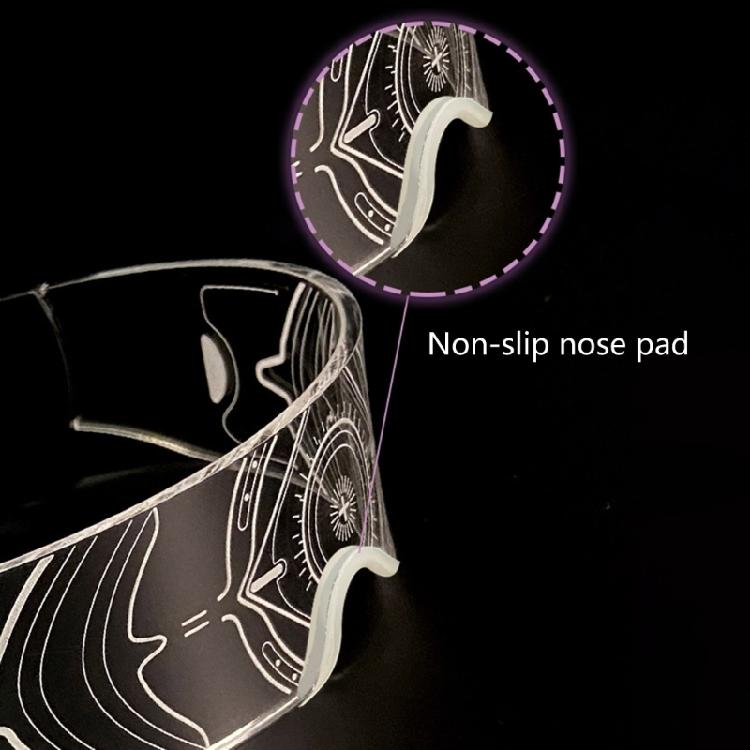 Flashing LED Party Eyeglasses Acrylic Spectacles Rechargeable Glasses for Cosplay Festival Outfits Stylish Eyewear