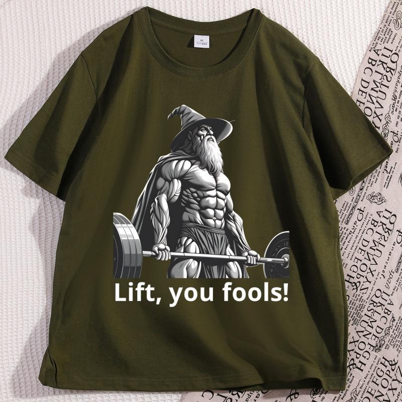 Funny Gym Meme T Shirt Men Workout Tshirt Cotton Short Sleeve Printed Graphic Tees Streetwear Clothing Mens Clothes