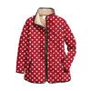 Women's Floral Print Stand Up Collar Pleated Cotton Long Sleeved Button Cotton Jacket