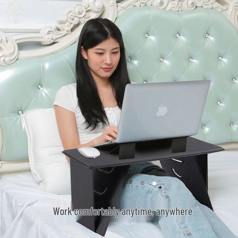 Folding Bedside Laptop Table - Adjustable Dorm Desk for Home