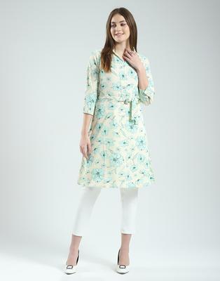 Women's Printed Collar Neck Tunic