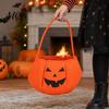 Große Kapazität Süßigkeitentasche Halloween Kürbis für Kinder, Kleiner Süßes oder Saures Eimer, Oder Tragetasche Weiches Gesichts Korb mit Griff Party Dekoration Kinderfreundlich