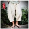 Men's Trendy Chinese-Style Wide-Leg Linen Shorts - Loose Fit, 7-Point, Summer.