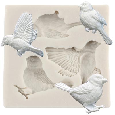3D Birds Silicone Moulds DIY Chocolate Gumpaste Mould Cupcake Topper Fondant Cake Decorating Tools Candy Resin Clay Mould