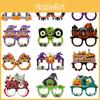 Pumpkin Witch Themed Paper Glasses Halloween Party Decoration Set Photo Props
