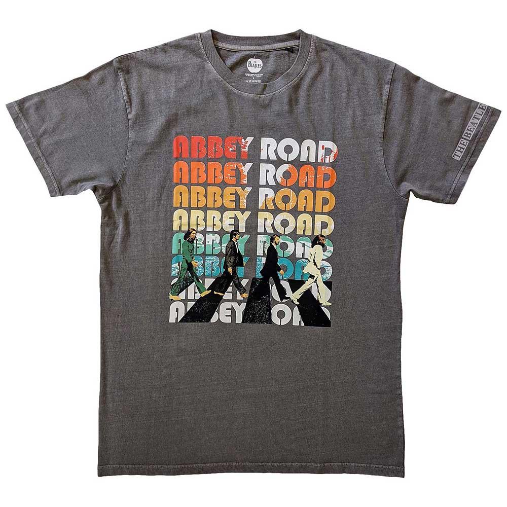 The Beatles Unisex Adult Abbey Stacked Sleeve Print T-Shirt