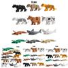Mini Leopard Crocodile And Shark Animal Building Blocks Set 12 Pieces Of Educational Plastic Toys For Kids