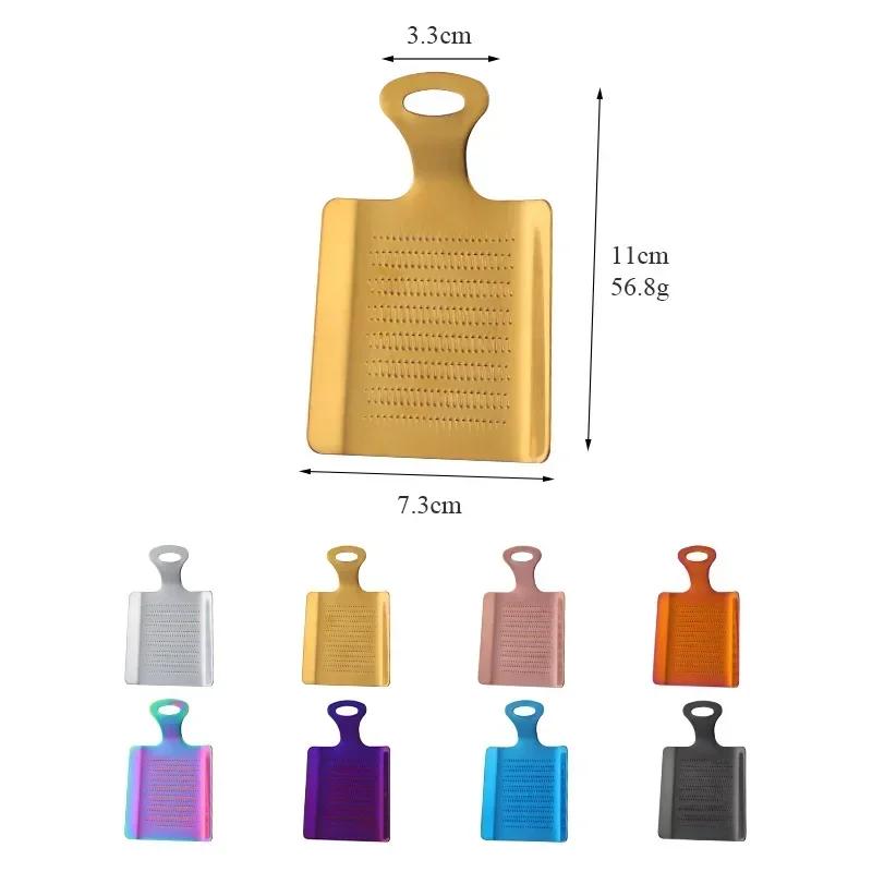 Stainless Steel Kitchen Tool for Grinding Ginger, Garlic, Wasabi, Fruit, and Vegetables, 1PC Grater Crusher Presser