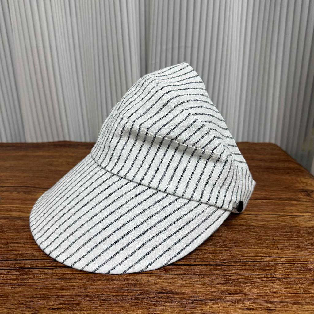 Korean Niche Design Striped Forward Hat Women's Spring and Autumn Thin Breathable Versatile Face Cap