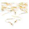 [Surgical Stainless Steel 316] Earring Hooks Gold 100 Pieces with Spring Type A Handmade Metal Allergy Prevention Accessory Parts