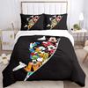 Set Biancheria da Letto con Cerniera, Stampa Mickey & Friends, Morbido e Confortevole Copripiumino per Camera da Letto, Camera degli Ospiti (3 pezzi) (1 Copripiumino + 2 Federe