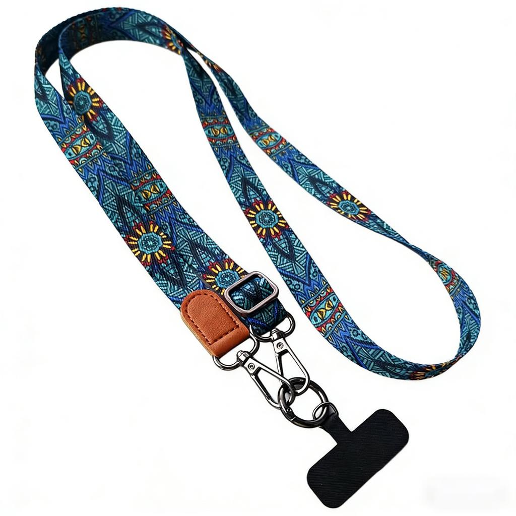 Laccetto per Cellulare Vintage Bohemien con Cinturino Regolabile al Collo Anti-Perdita con Clip Universale per Custodia iPhone
