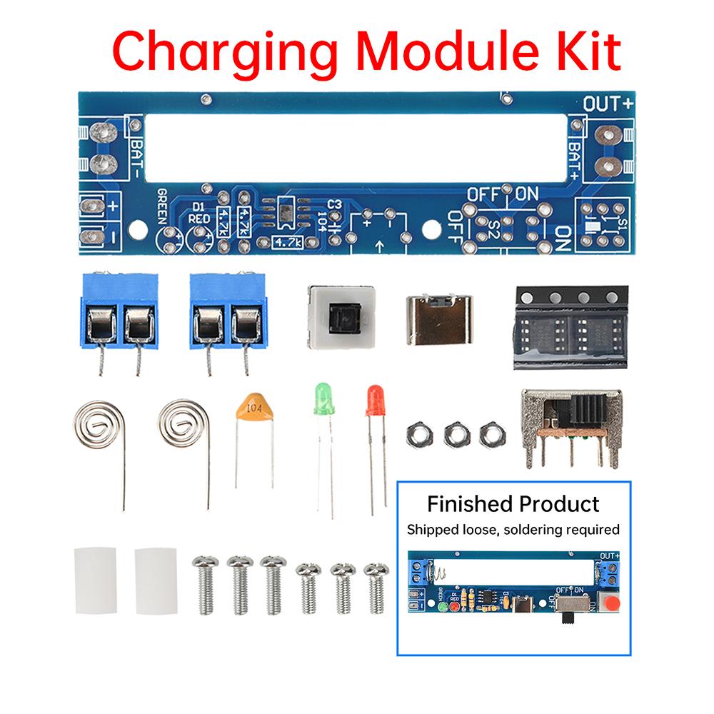 18650 Lithium Battery Charger Mobile Power DIY Kit Cell Phone Charger Type-C Interface With Indicator Light Battery Box DIY