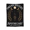 Practical Magic Witchy Halloween Love Vintage Witch Magic Blankets  Flannel Warm Throw Blankets for Bedding Lounge Textile Decor
