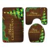 Christmas Household Bathroom Shower Curtain Four-Piece Bathroom Non-Slip Door Mat Bedroom Living Room Floor Mat Carpet