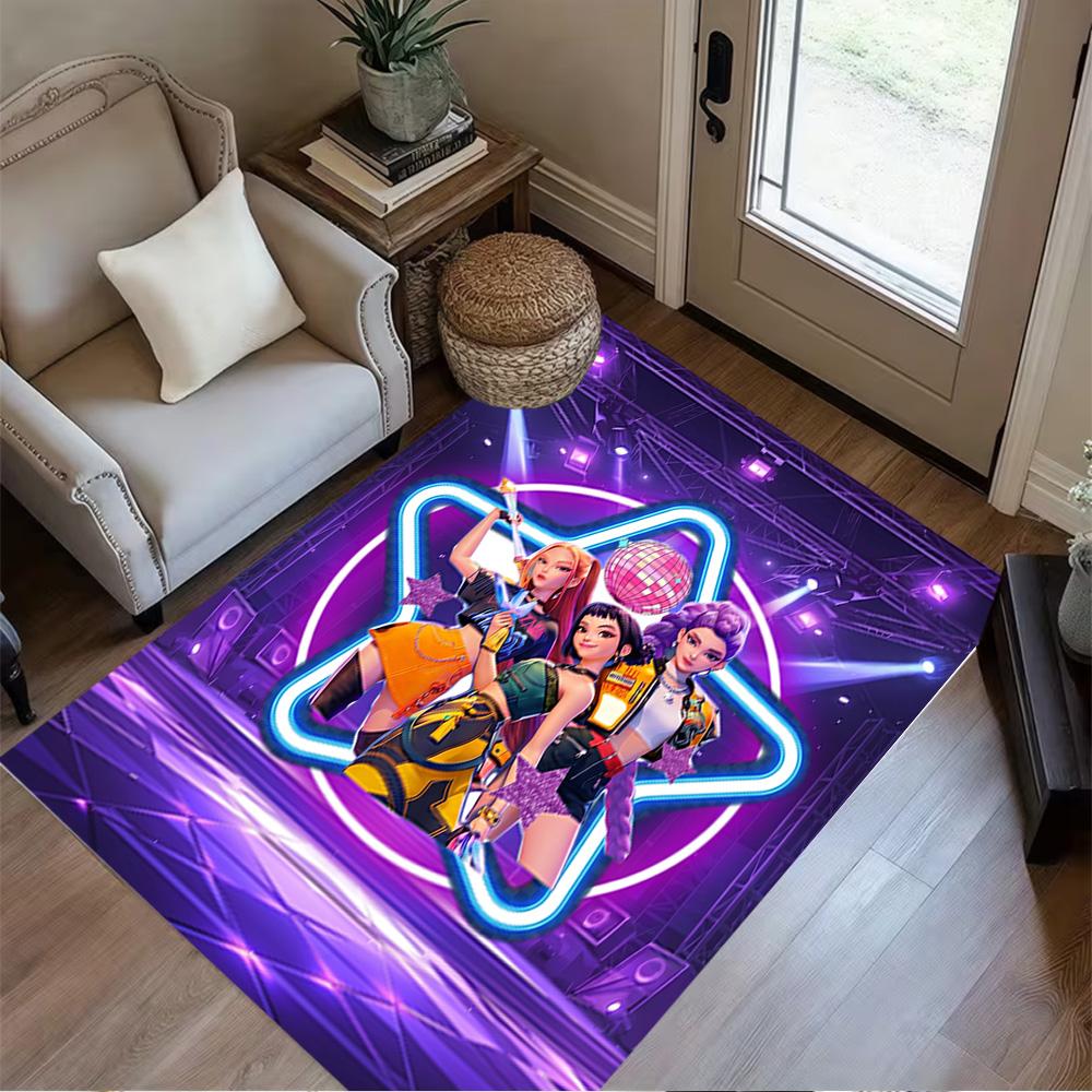 Dance Party Stars Area Rug Design for Game Room Bedrooms Dormitory Kitchen Antislip Carpet Office home decor