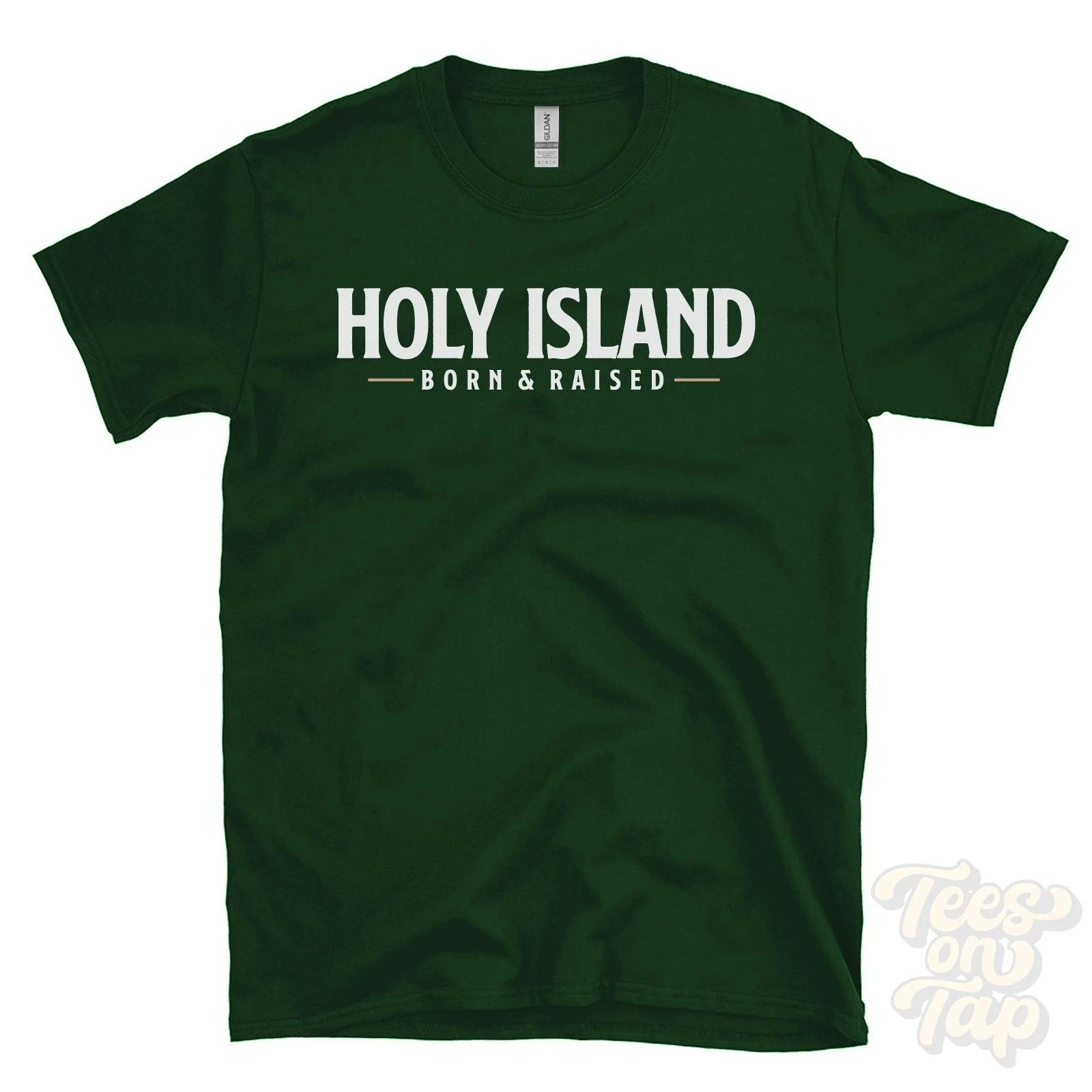 HOLY ISLAND BORN & RAISED T SHIRT Northumberland pilgrimage uk 2 M
