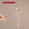 Haarnadel mit roter Blume und Quaste im chinesischen Stil für Damen