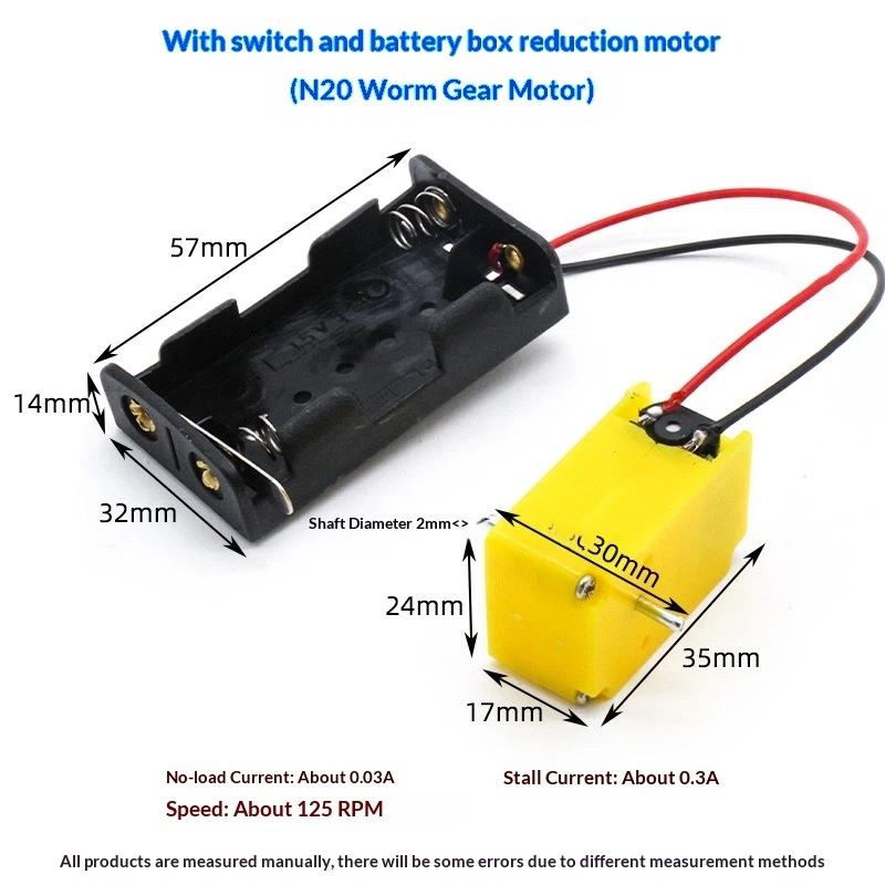 Mini DIY Electronic Motor Circuit Models Kit 130 16500 RPM Motor Black White for Electronic Enthusiast Beginner Practice Kits