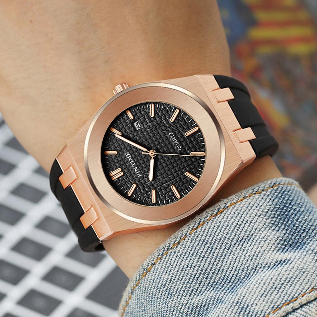 1pc Men's Quartz Watch, Made of Quartz, with Silicone Strap. A Fashionable Quartz Watch for Men, Suitable for All Occasions. Any