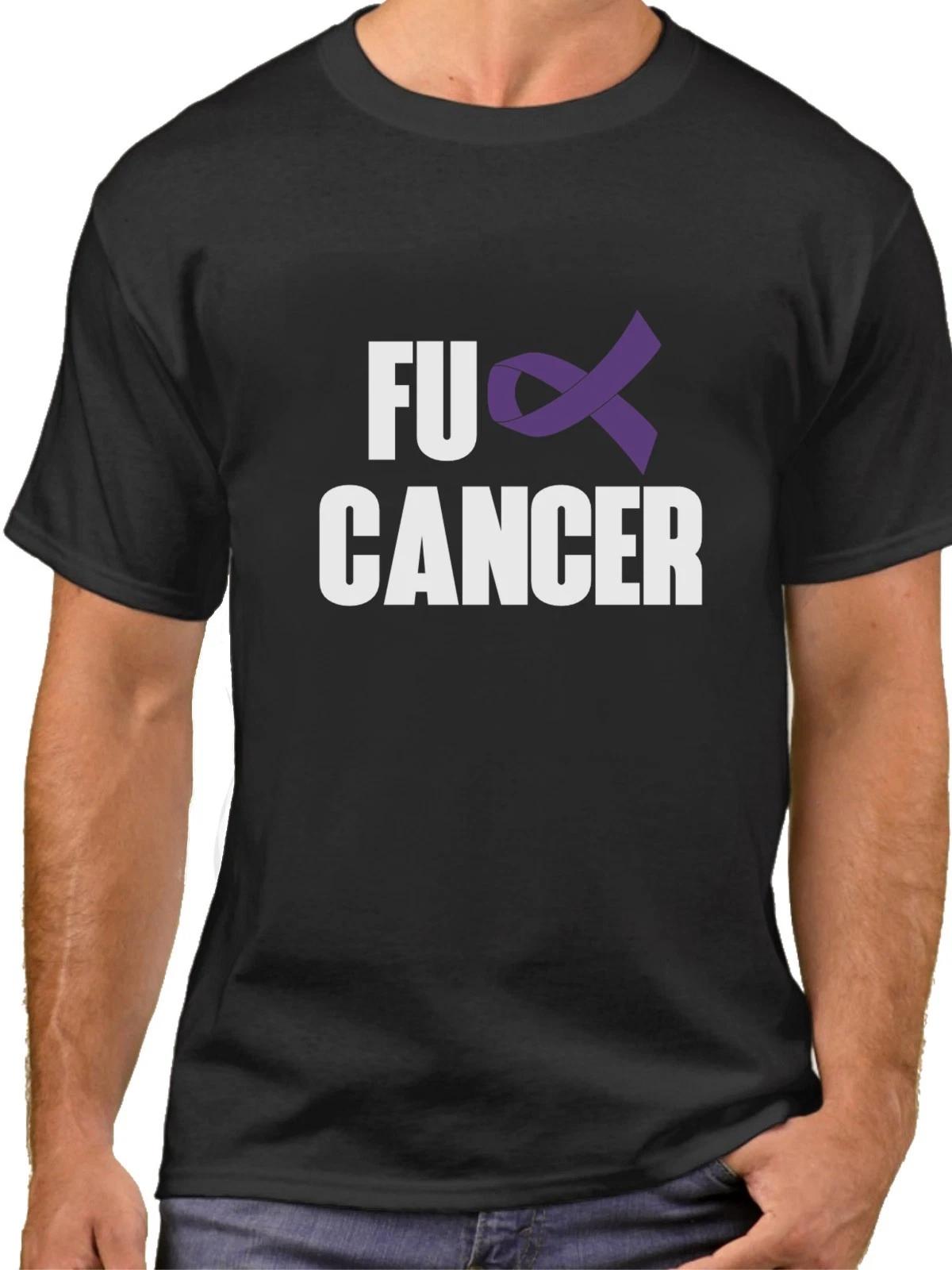 FU Cancer Shirt Pancreatic Cancer Awareness Month Purple Ribbon T-Shirt Support XL
