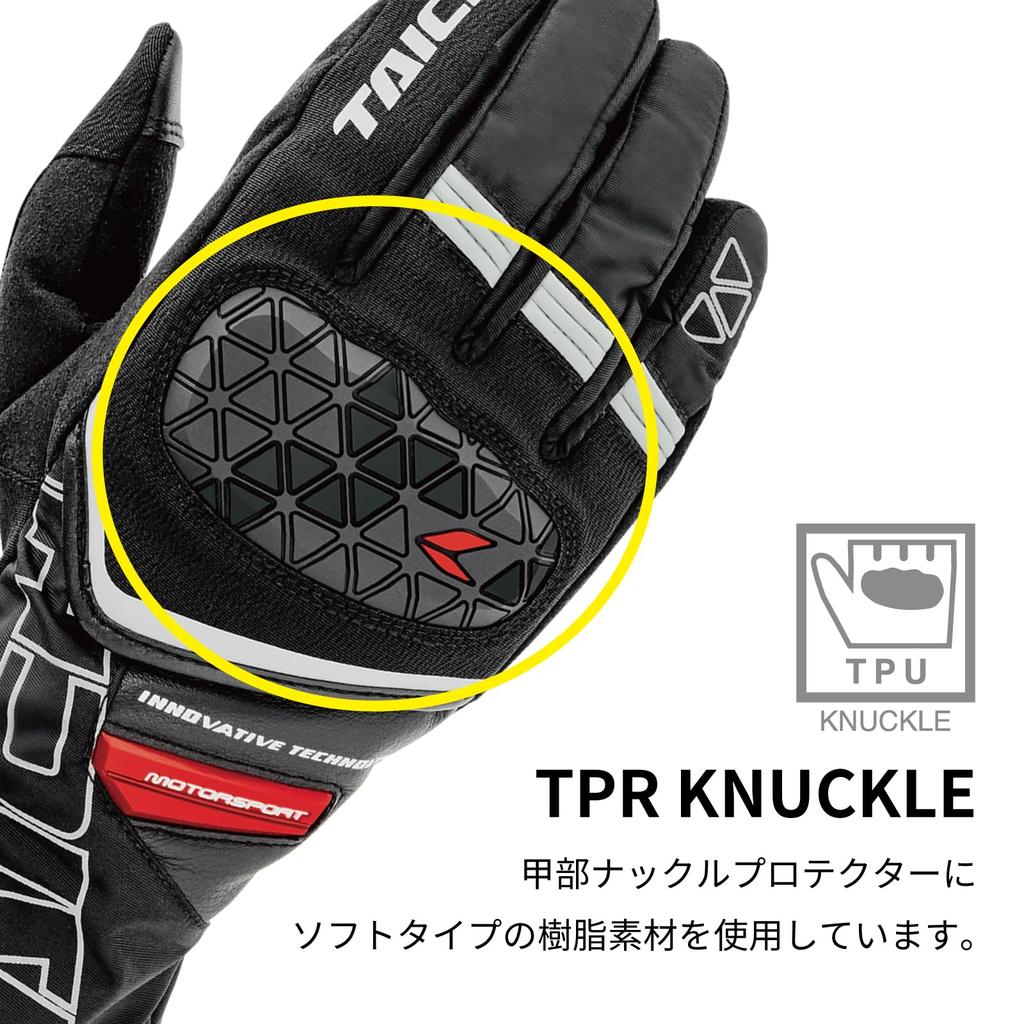 RS Taichi Sonic Winter RST626 Size for Motorcycle Cold and Touchscreen with Protector and Long Gloves, Black, L, Riding, Waterproof, Protection,