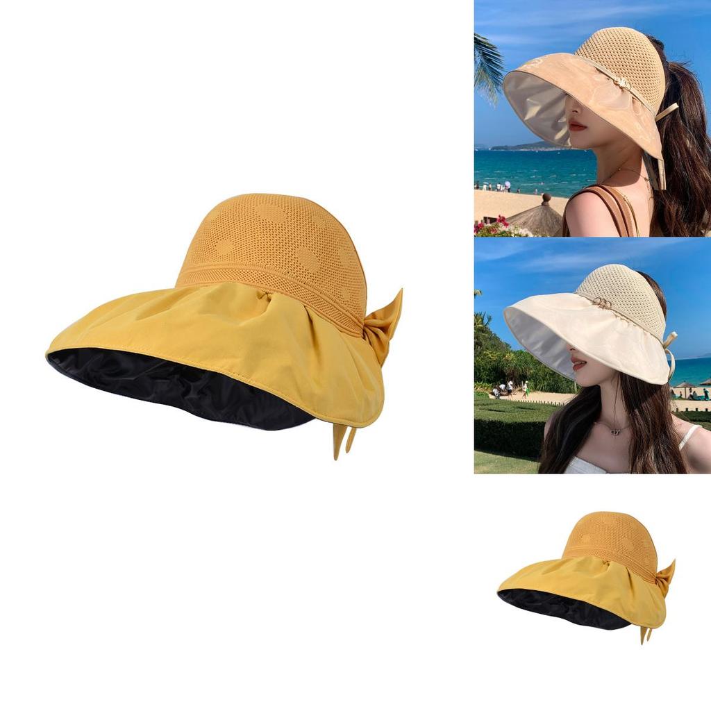Summer Sun Protection Hat Women Large Brim Uv Shield Outdoor Sun Hat For Beach Travel