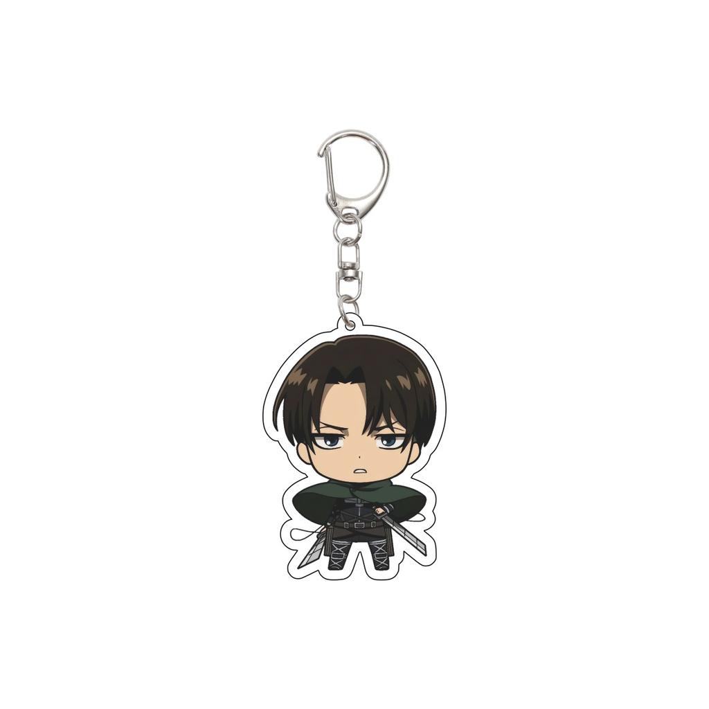 55MM Anime Attack on Titan Keychain Eren Jaeger/Mikasa Ackerman/Armin Arlert Key Chain Acrylic Model Plate Christmas Gifts