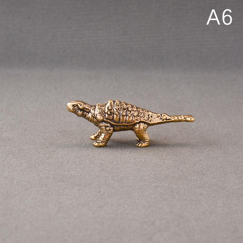 

Miniatures Copper Dinosaur Ornaments Solid Brass Jurassic Dinosaur Small Statue Office Desktop Ornaments Tea Pet Crafts