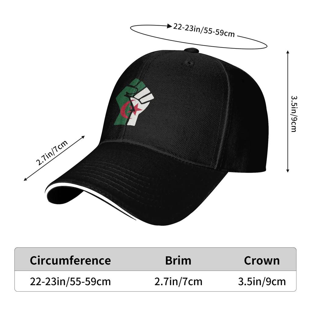 Raise Up Algeria Fight Fist Hiking Baseball Caps Women High-end Male Beach Coquette Hat Hip Hop Trucker Cap