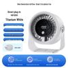 USB Rechargeable Wall-Mounted Desktop Fan with Digital Display
