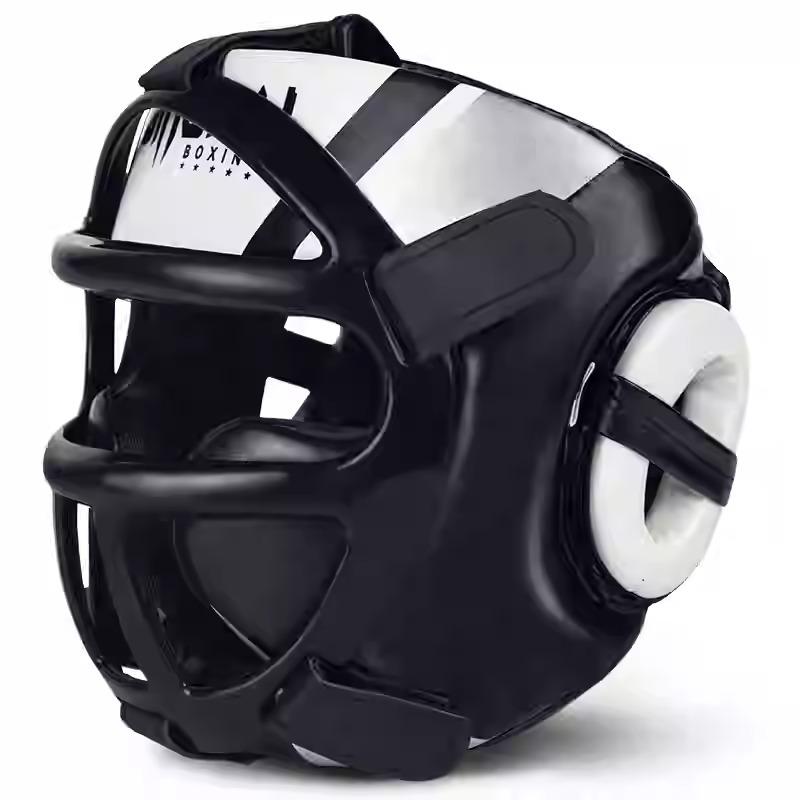 

Kingpad Закрытый боксерский шлем: Полнолицевой защитный экран для взрослых для боя, муай-тай и тренировок. Small белый