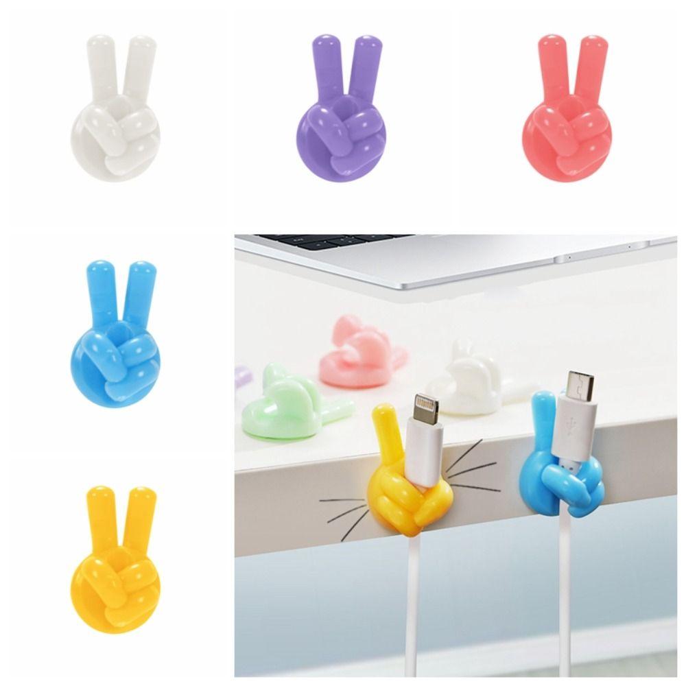 

Thumb Self-Adhesive Thumb Wire Holder PVC Desktop Tidy Data Cable Clips Cable Wire Management