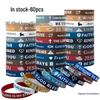 In-Stock Religious Faith Bible Silicone Bracelet with Heart and Letters - Colorful Believer Wristband