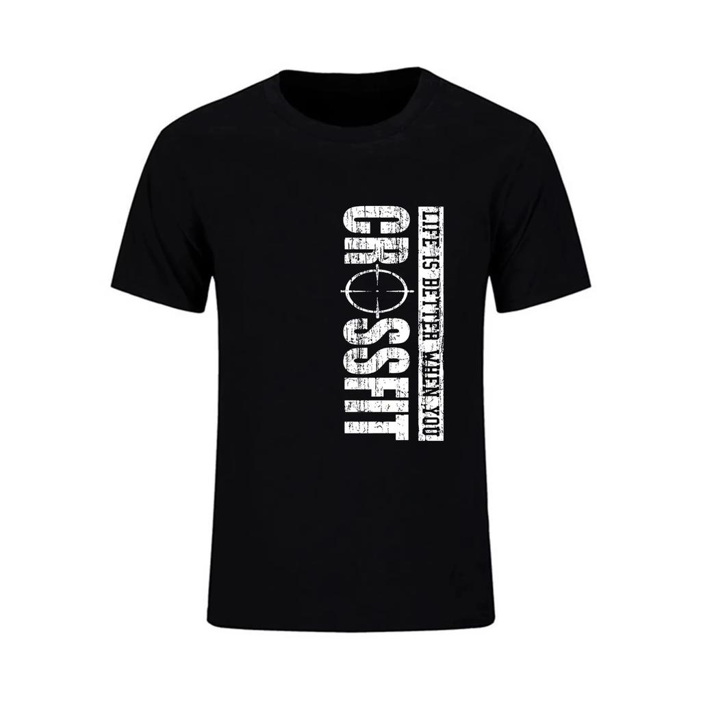 Crossfit Fitness Siłownia Miłośnik Podnoszenia Ciężarów Prezent T-Shirt Niesamowity T-Shirt Casualowy Dodatkowy Duży Podstawowy Męski Wysokiej Jakości Bawełniany Top