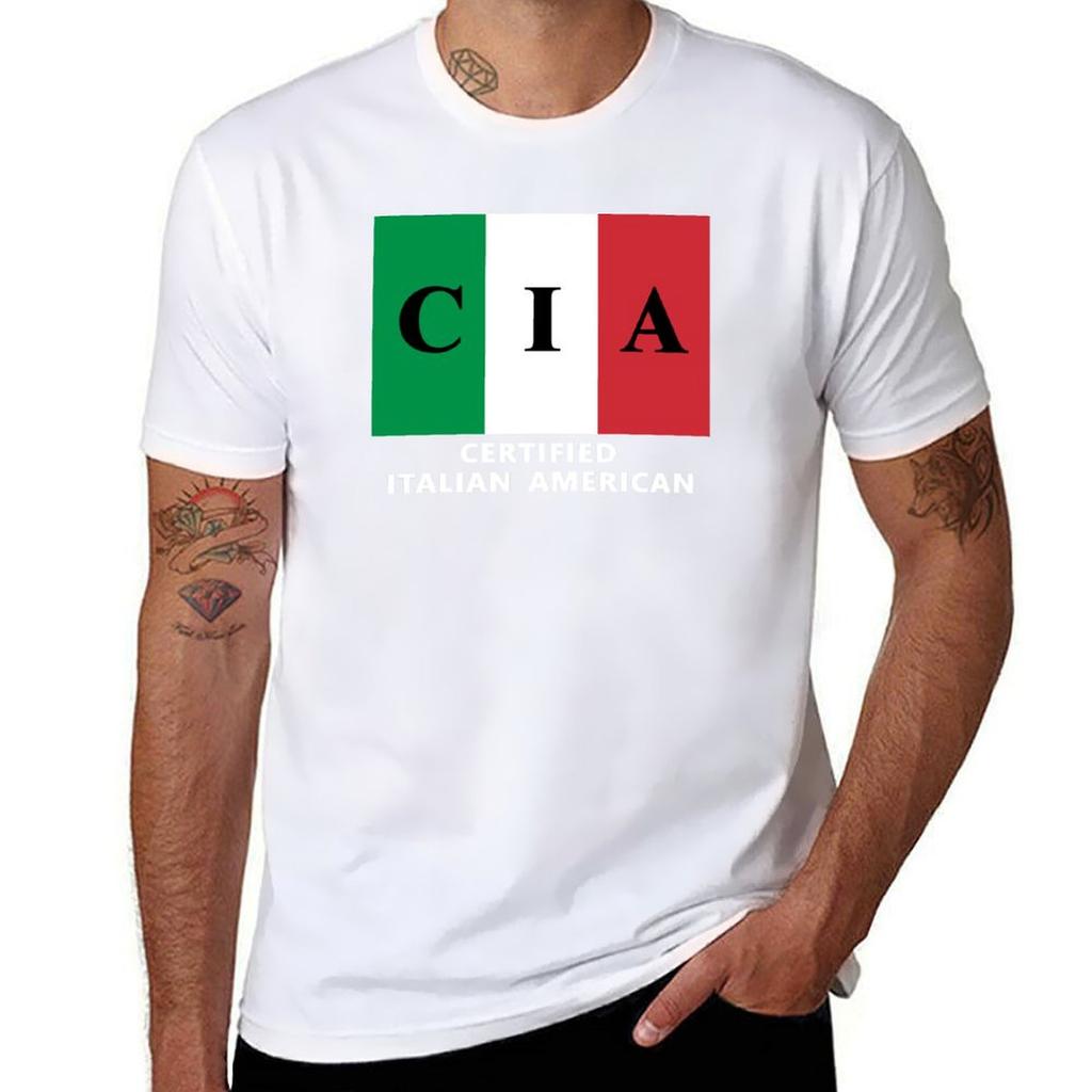 Italy Cia Certified Italian American Tshirt Minimalist Plain Crew Neck Tshirt