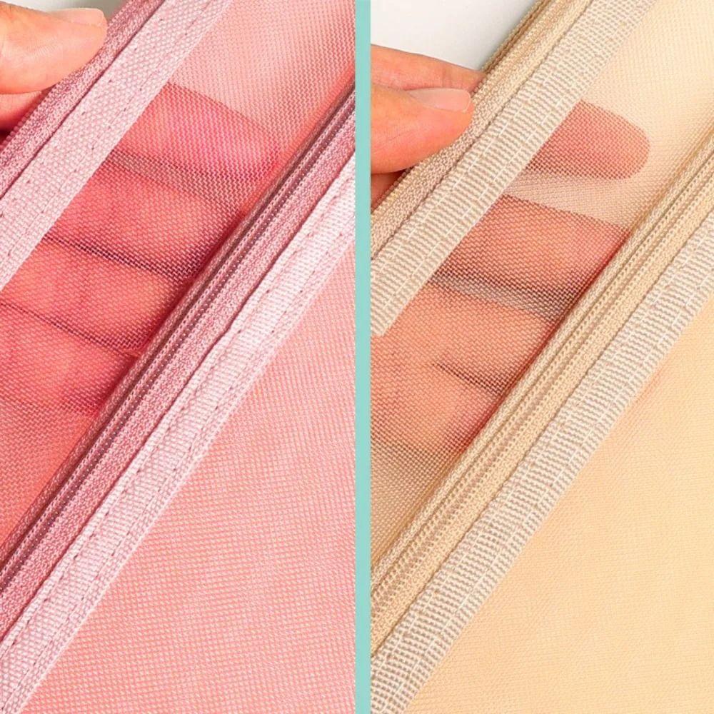 Zipper Test Paper Storage Bag Morandi Color Stationery Organizer Pouch File Folder Bag  Students