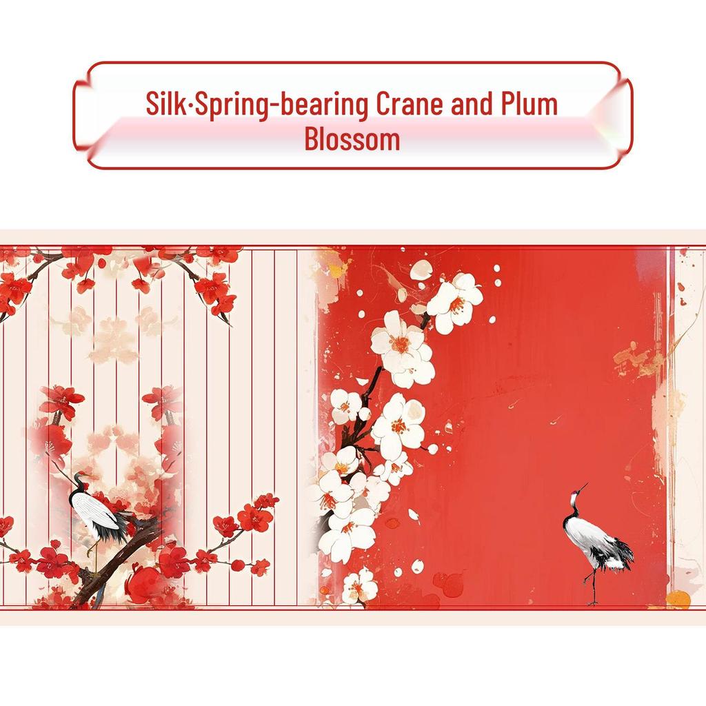 Ten-Meter Silk Scroll Painting Paper with Hard-Tip Pen for Calligraphy, Available in Multiple Styles, Size 34x10 Meters.