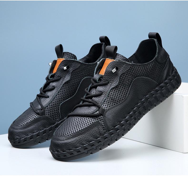 New Shoes for Men Genuine Leather Casual Shoes Fashion Soft Sloe Flat Shoes Comfortable Loafers