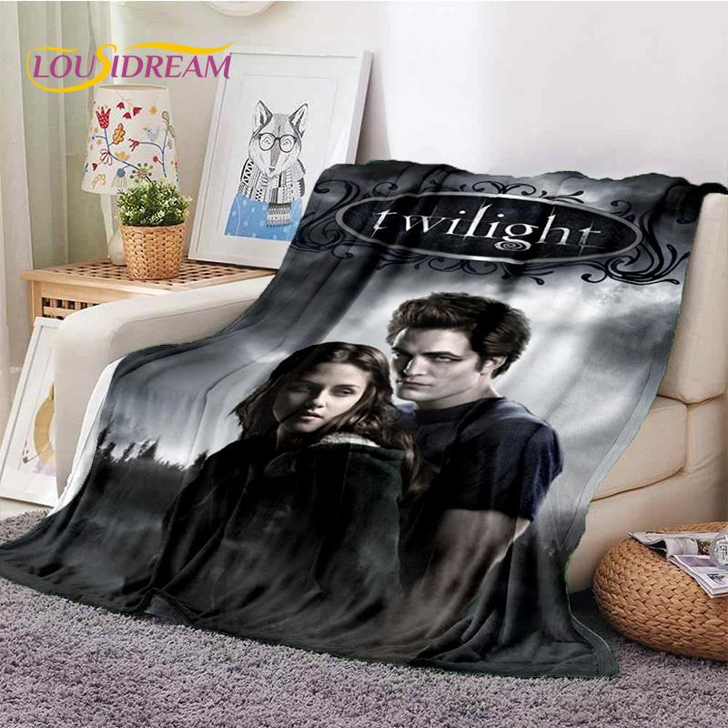 3D The Twilight Saga Edward Bella Blanket,Soft Throw Blanket for Home Bedroom Bed Sofa Picnic Travel Office Cover Blanket Kids