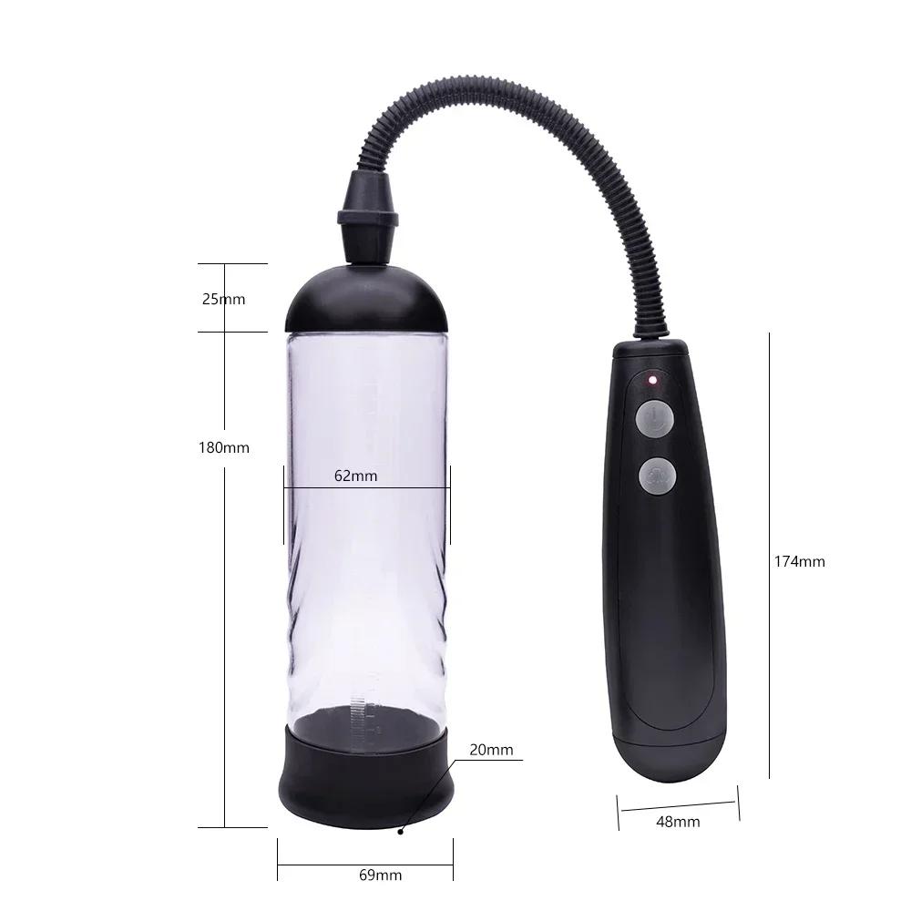 Manyjoy Male Penis Pump Vacuum Electric Increase Penis Delayed Ejaculation Stimulation Penis Male Masturbation Couple Sex Toys