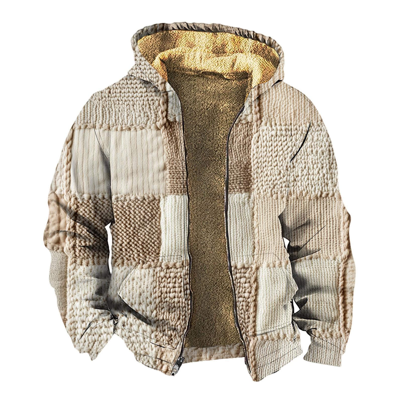 

Мужская утолщенная куртка на пуговицах с двойным карманом и карманной вставкой, хлопковая куртка M светло-коричневого